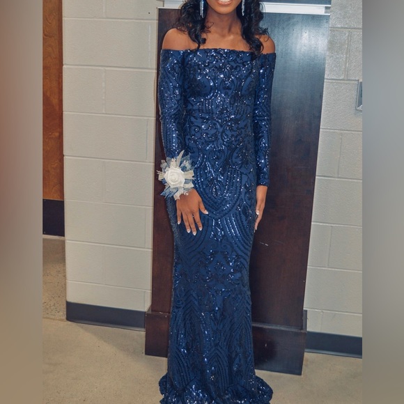 Windsor size Xs Navy Blue Dress - Picture 3 of 3